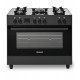 Ravanson KWGE-K90 black gas/electric cooker