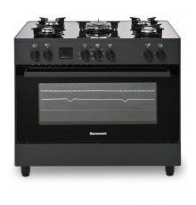 Ravanson KWGE-K90 black gas/electric cooker