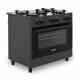 Ravanson KWGE-K90 black gas/electric cooker