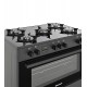 Ravanson KWGE-K90 black gas/electric cooker