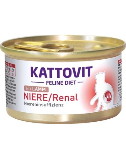 KATTOVIT Feline Diet Niere/Renal Lamb - wet cat food - 85g