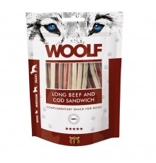 WOOLF Long Beef and Cod Sandwich - dog treat - 100g