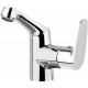 Sink faucet with side lever