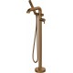 Freestanding bath mixer set with shower kit