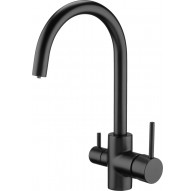 Kitchen faucet with water filter connection