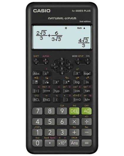 CASIO CALCULATOR SCIENTIFIC FX-350ESPLUS-2 BLACK, 12 DIGIT DISPLAY