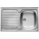 PYRAMIS INTL 80X50 1B1D Top-mounted sink Rectangular Stainless steel