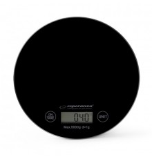 Esperanza EKS003K kitchen scale Black Countertop Round Electronic kitchen scale