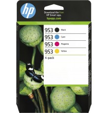HP 953 - 4 pakker - sort, gul, cyan, m