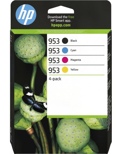 HP 953 - 4 упаковки - черный, желтый, голубой, маджента