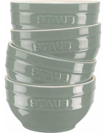 STAUB Serving Set of 4 Bowls 12 cm, Eucalyptus