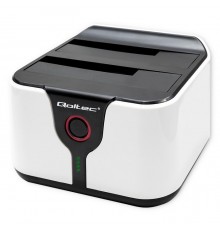 Qoltec 50309 HDD SSD 2.5" 3.5" docking station | SATA III | USB 3.0 | Super speed 5Gb/s | with Clonning function