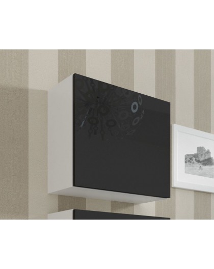Cama Square cabinet VIGO 50/50/30 white/black gloss