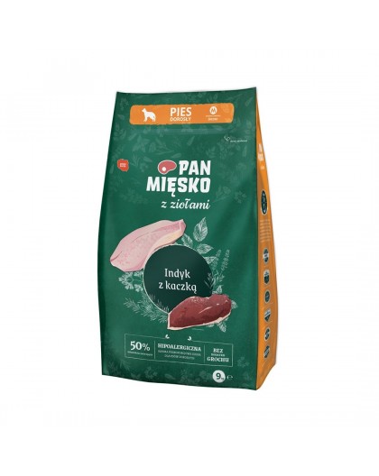 PAN MĘSKO with Herbs Turkey with duck M - dry dog food - 9kg