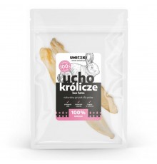UNISZKI Rabbit ear without fur - dog treat - 2 pieces
