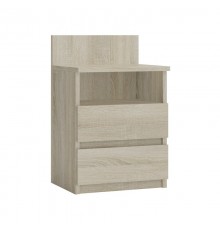 Topeshop M1 SONOMA MAT nightstand/bedside table 2 drawer(s) Oak