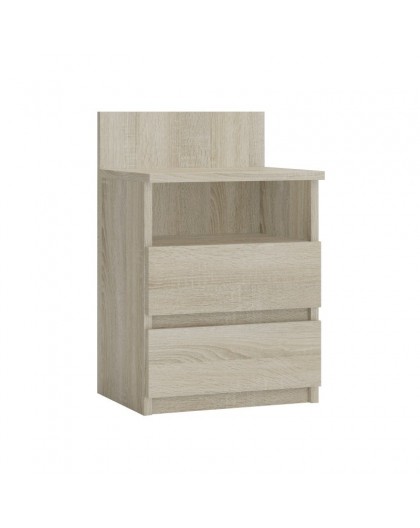 Topeshop M1 SONOMA MAT nightstand/bedside table 2 drawer(s) Oak