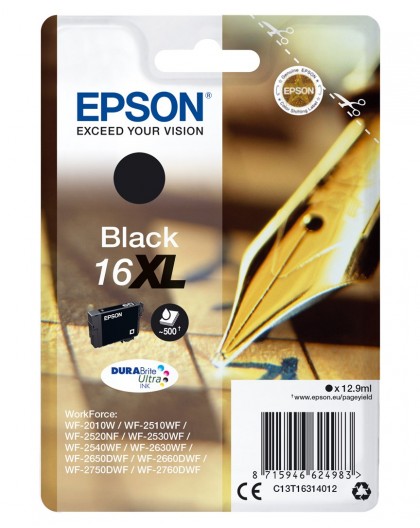 Epson Pen ja mõistatus Üksikpakend Must 16XL DURABrite Ultra Tinta