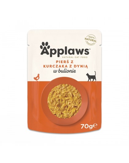 APPLAWS Chicken breast with pumpkin in broth - wet cat food - 70g