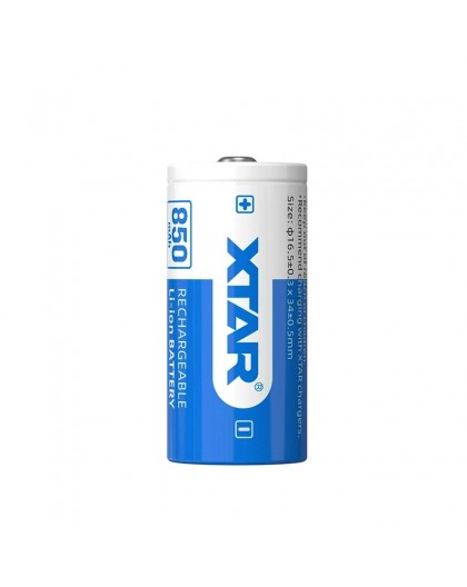 Battery 16340/R-CR123 3,7V Li-ion 850 mAh XTAR
