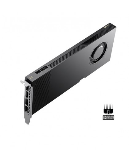 PNY RTX PRO 4000 Blackwell, 24 GB GDDR7 ECC 192-bit, 140W, PCI Express 5.0 x16, 4 x Display Port 2.1, ATX bracket, 1x CEM5 16-pi