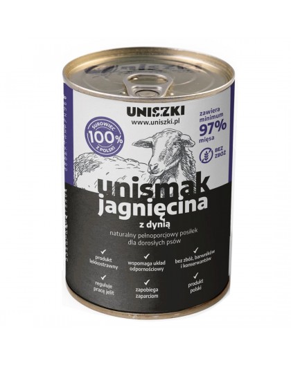 UNISZKI Unismak Lamb with Pumpkin - Wet Dog Food - 410 g