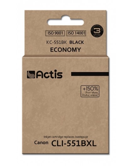 Actis KC-551Bk Ink (replacement for Canon CLI-551BK Standard 12 ml black)
