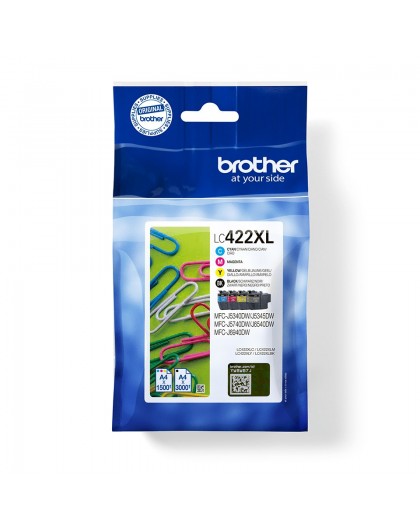 Brother LC-422XLVAL ink cartridge 4 pc(s) Original Black, Cyan, Magenta, Yellow