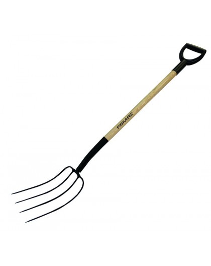 FISKARS FORKS WOODEN SHAFT 4 TINES 250