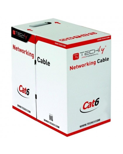 Techly U/UTP Hank Cable Cat.6 CCA 305m Solid Grey
