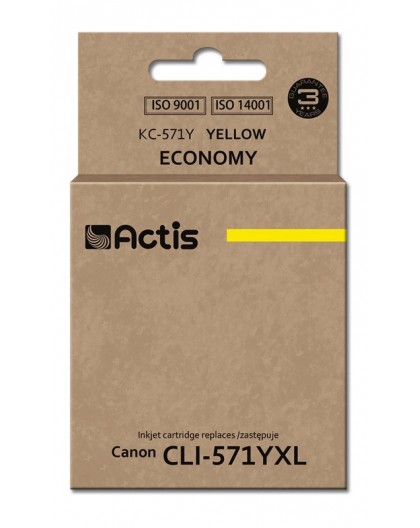 Actis KC-571Y Ink (replacement for Canon CLI-571Y Standard 12 ml yellow)