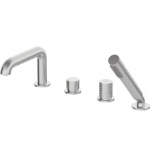 4-hole bathtub faucet with shower set