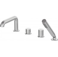4-hole bathtub faucet with shower set