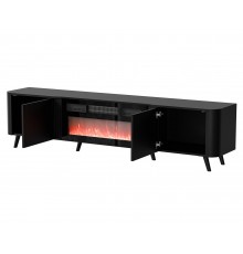 Cama Volare RTV cabinet 200 x 39 x 49 matte black + fireplace