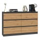 Topeshop M6 120 ANTRACYT/ART chest of drawers