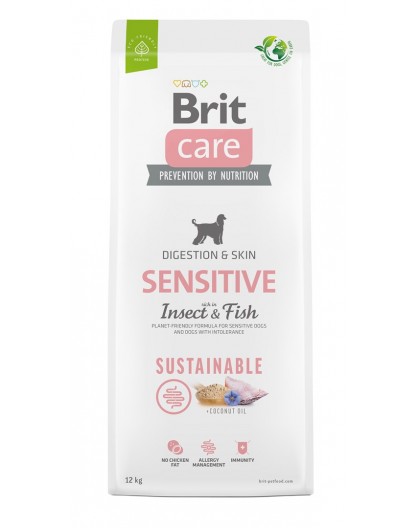 BRIT Care Dog Sustainable Sensitive Insect & Fish - dry dog food - 12 kg
