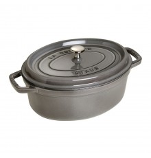 STAUB Oval cast iron pot 3.2l graphite