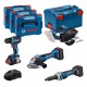 Bosch Combi-kit 4 outils 18V Battery