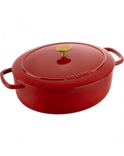 Ballarini Bellamonte Oval Cast Iron Casserole - 4.5 ltr, Red