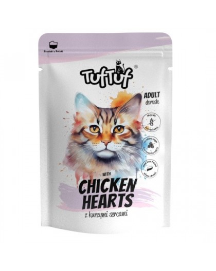 TUF TUF with chicken hearts - wet cat food - 100g