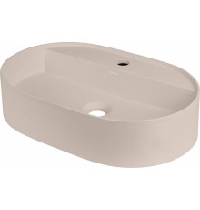 Granite countertop washbasin with space for a tap - oval