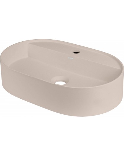 Granite countertop washbasin with space for a tap - oval