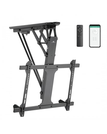 Maclean electric ceiling mount for TV, TUYA support, max VESA 600x400, for sloping walls, remote control, 32"-70", 35kg, MC-880T