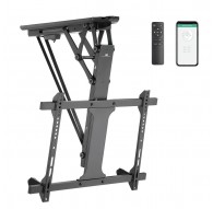 Maclean electric ceiling mount for TV, TUYA support, max VESA 600x400, for sloping walls, remote control, 32"-70", 35kg, MC-880T