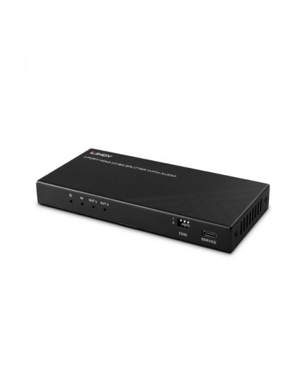 Lindy 2 Port HDMI 8K60 Splitter with Audio