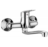 Wall-mounted washbasin mixer