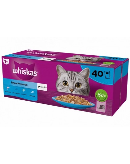 WHISKAS Fish Favourites in jelly - wet cat food - 40x85 g