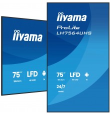 iiyama 75" 4K UHD Самый мощный профессиональный дисплей для цифровой рекламы с продвинутыми возможностями управления и подключен