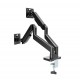 Gembird MA-DA2-06 Desk mounted adjustable double monitor arm 17"-32", black