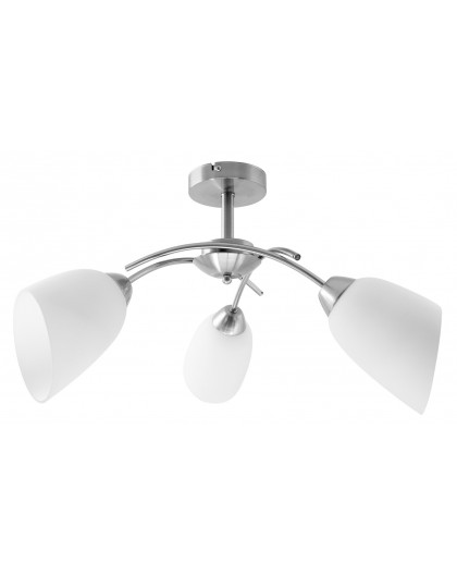 Activejet Classic chandelier pendant ceiling lamp NIKITA nickel triple 3xE27 for living room
